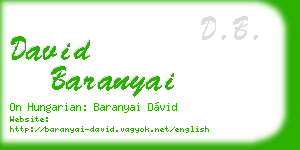 david baranyai business card
